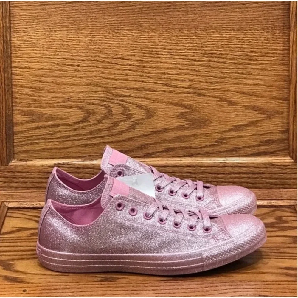 Converse Chuck Taylor All Star Ox Pink Glitter Low Top Sneakers Size Women 12